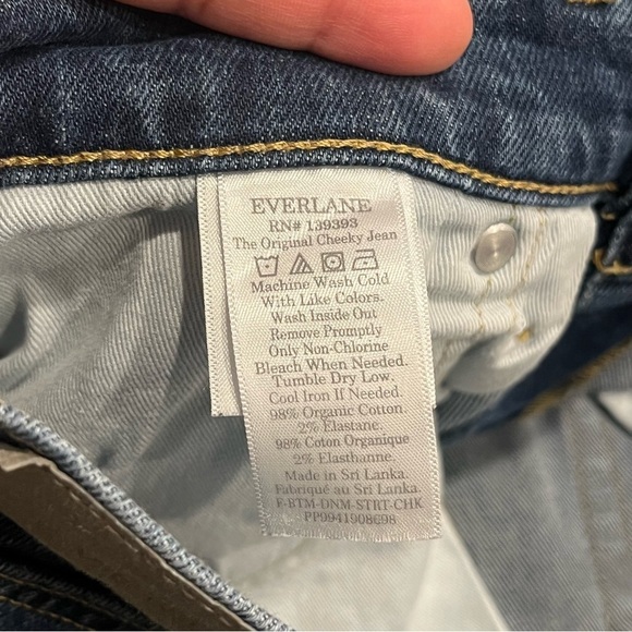 Everlane The Original Cheeky Jean High Rise Straight Leg Normcore Size 27 Crop - Picture 8 of 14